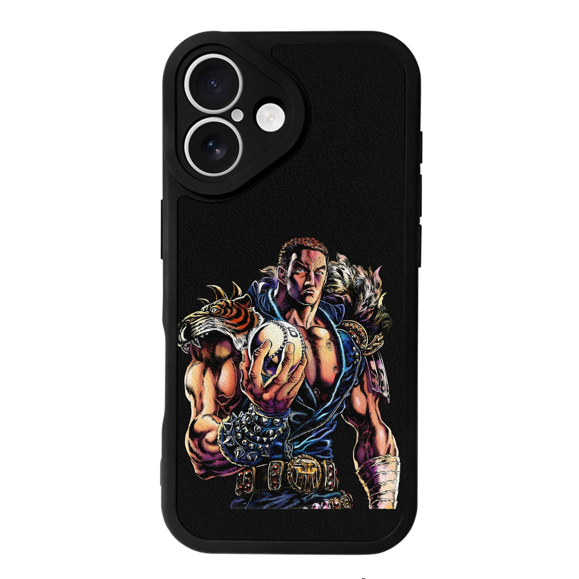 （画像用） 北斗の拳 Fist of the North Star 【iPhone 16シリーズ対応】シリコンスマホケース（レザー調） 材質：シリコン